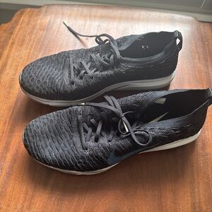 Nike Black and White Knit Running Shoes